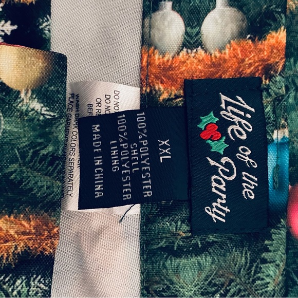 Life of the party men Christmas pants size XXL 2 front pocket’s length 34 inches - Picture 6 of 8